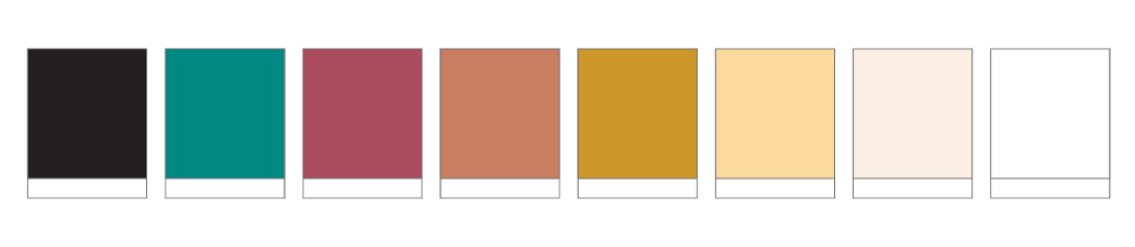 Color palette for Wedding Planner Website Design