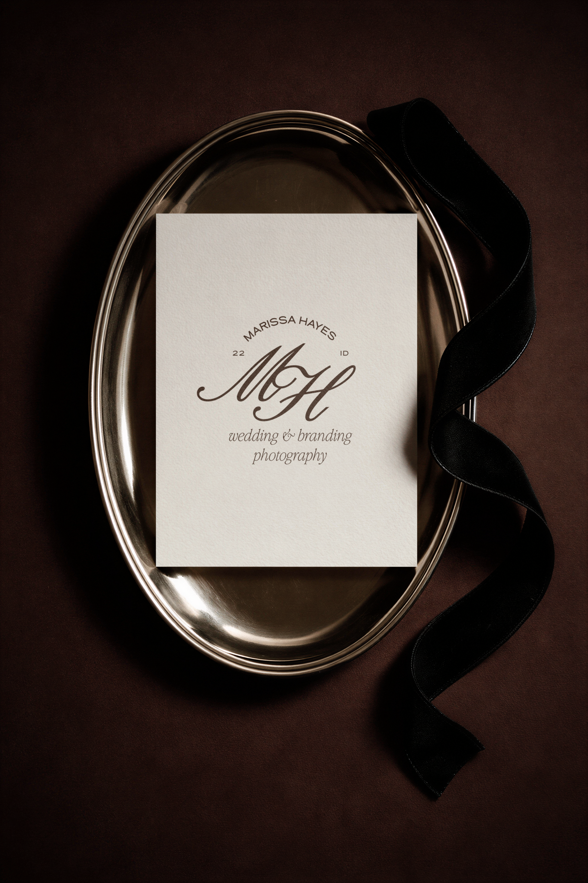 Wedding photographer website design - branding mockup