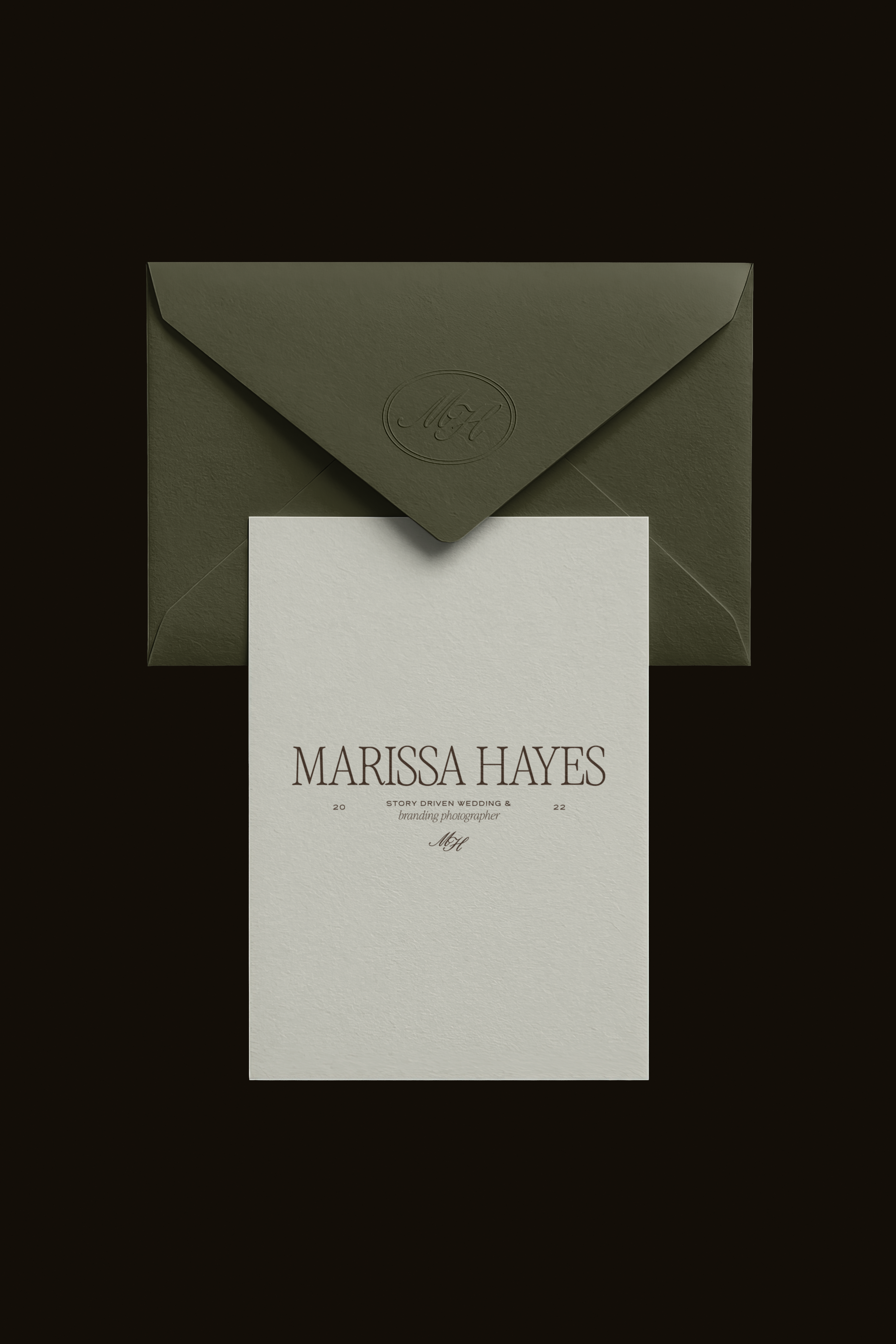 Wedding photographer website design - branding mockup