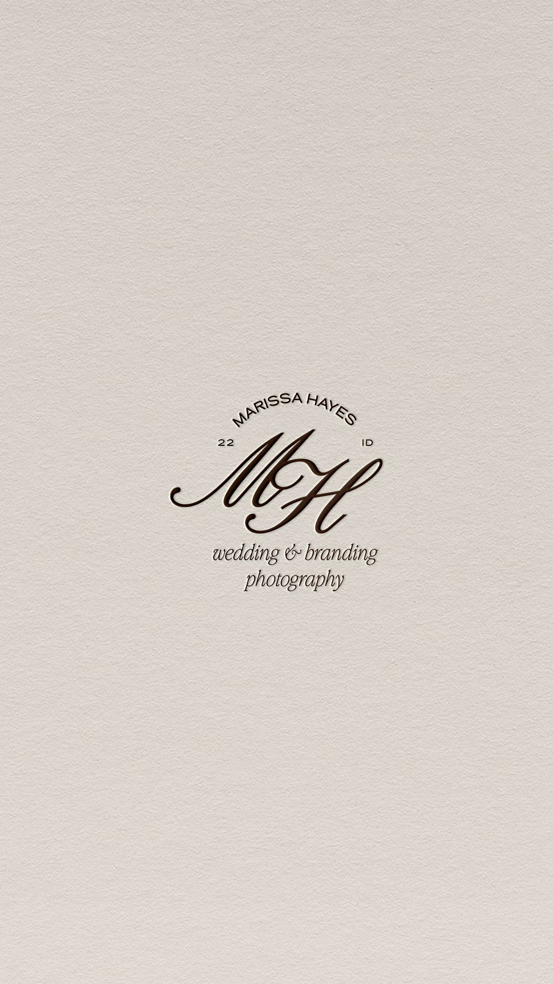 Wedding photographer website design - branding mockup