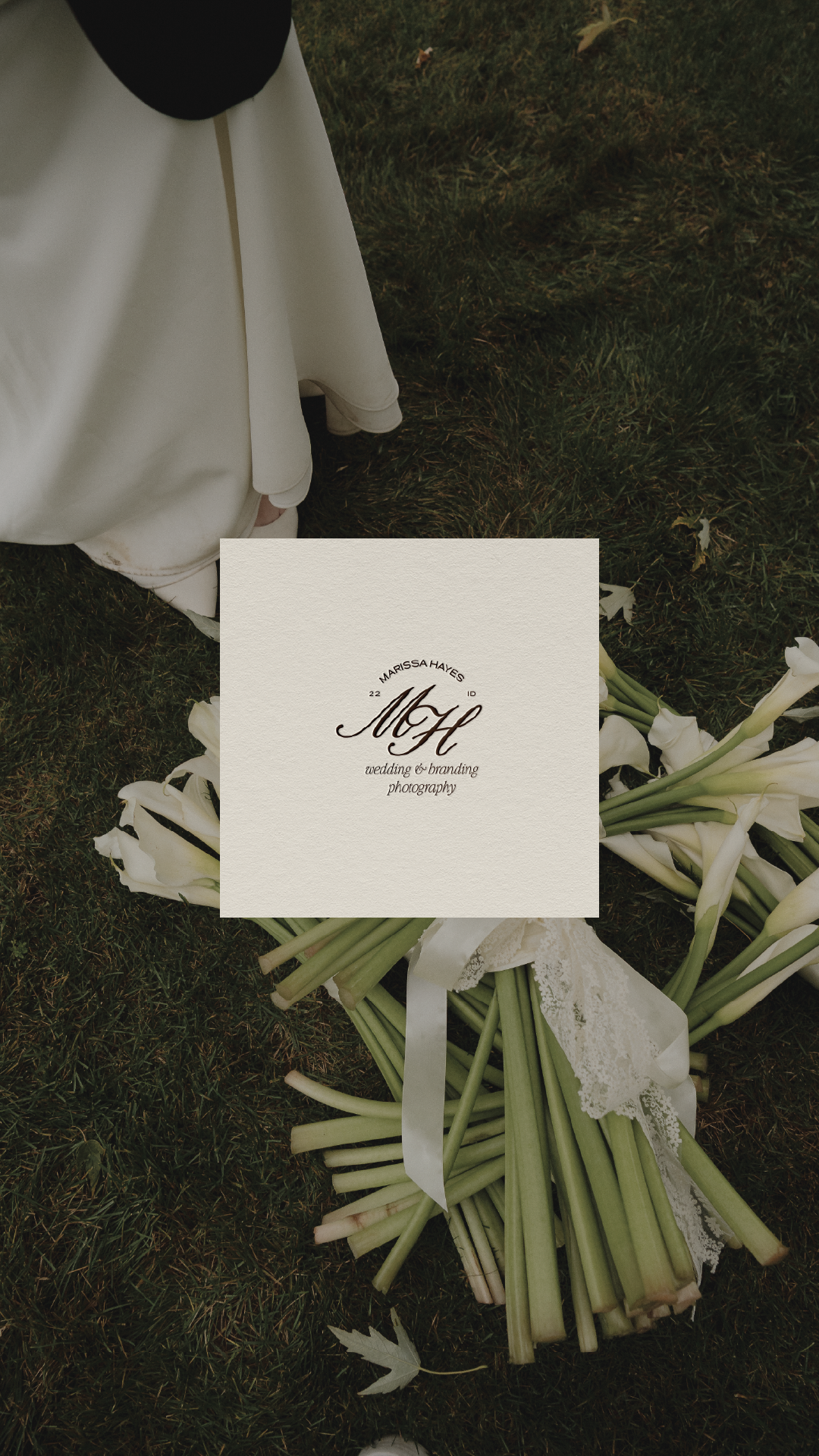 Wedding photographer website design - branding mockup