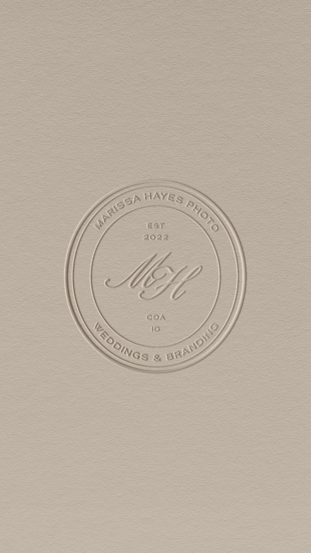 Wedding photographer website design - branding mockup