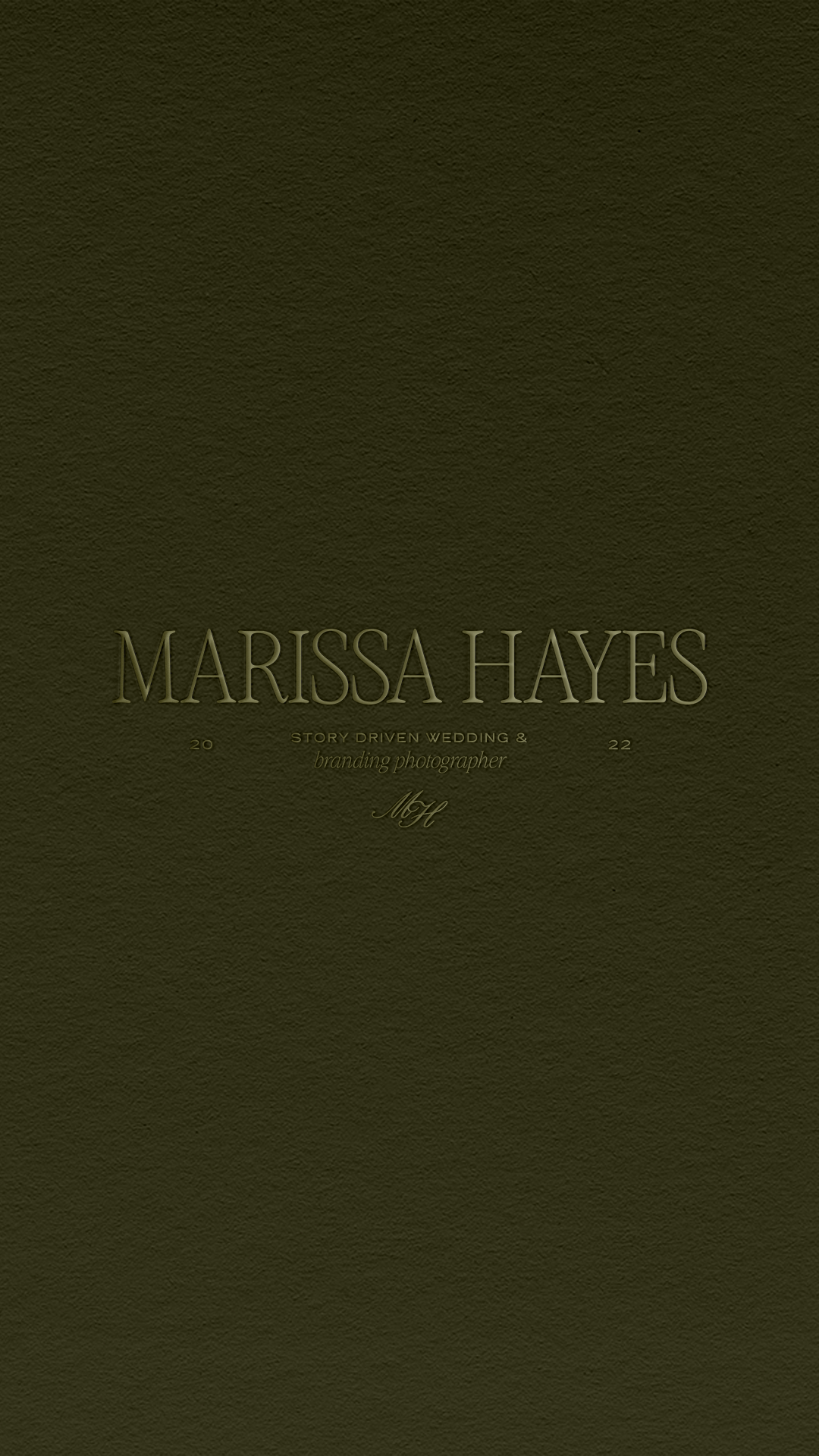 Wedding photographer website design - branding mockup