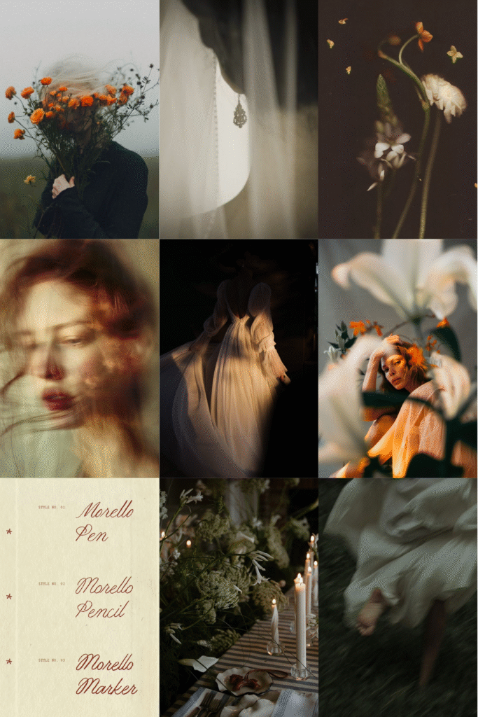 Colors For Photography Logo - mood board for moody & artistic