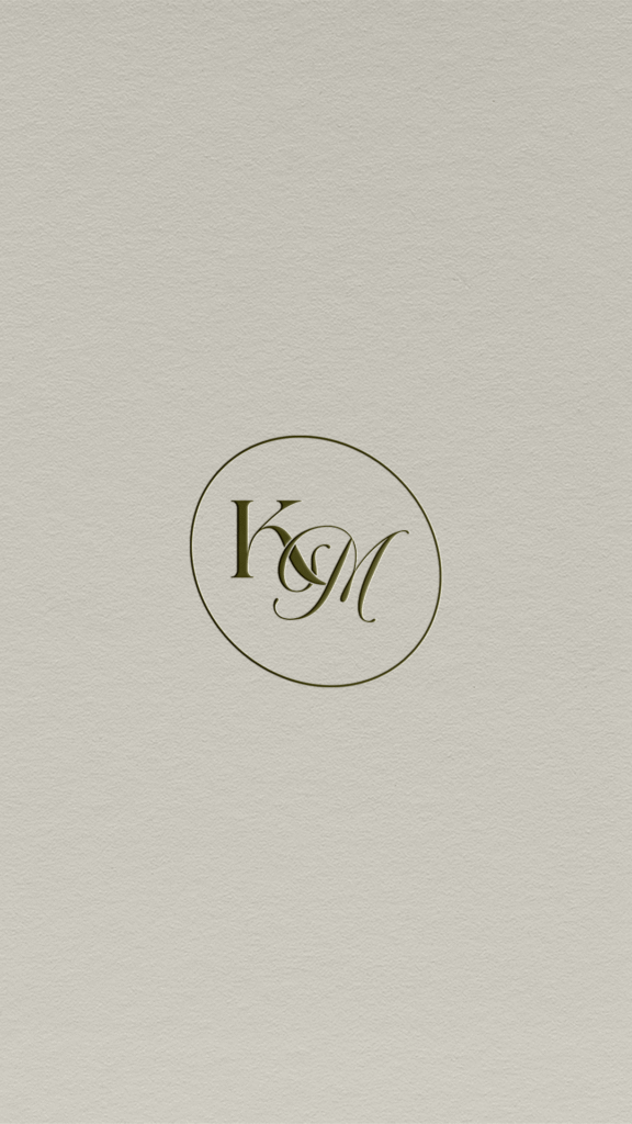 Photography Logo Mark for Kortni Maria embossed on a paper texture